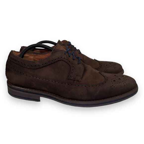 J.D. Fisk Classic Leather Wingtip Casual Oxfords Brown Men's 12M - Picture 4 of 12